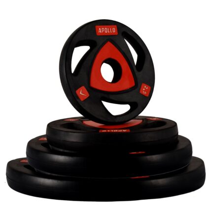 APOLLO ERO 2 INCH DIA ERGONOMIC TRIGRIP RUBBER WEIGHT PLATE OLYMPIC